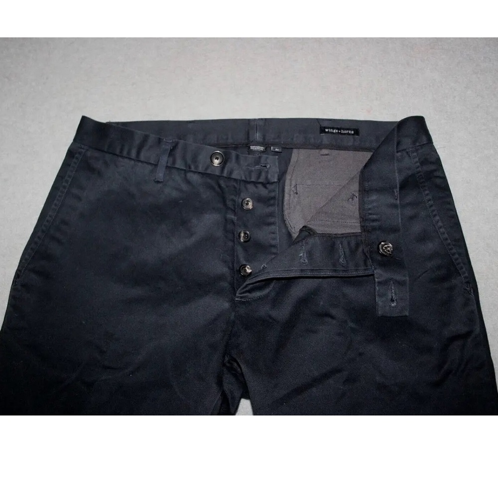 Mens’s Wings + Horns Cotton Blue Pants 34X34 Made in Canada